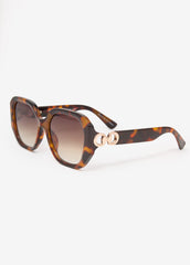 Square Tortoiseshell Sunglasses TORT | Ashley Stewart