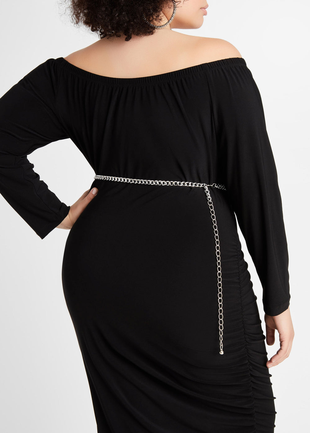 Trendy Plus Size Accessories Silver Multi Strand Layer Chain Belt Silver | Ashley Stewart