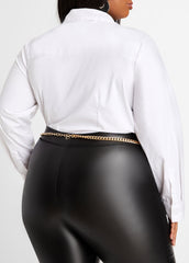 Trendy Plus Size Accessories Gold Multi-Strand Layer Chain Belt Gold | Ashley Stewart