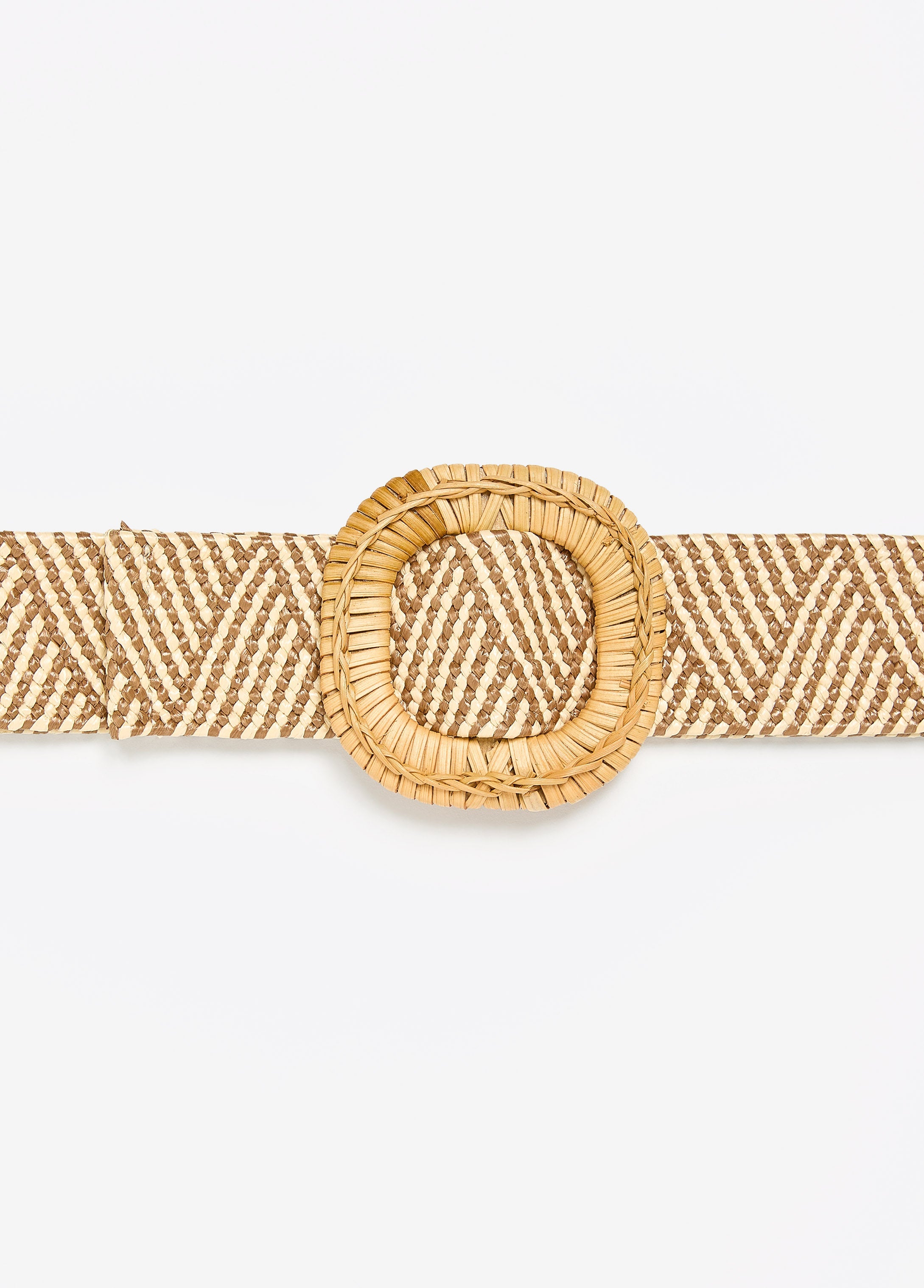 Raffia Stretch Belt Natural | Ashley Stewart