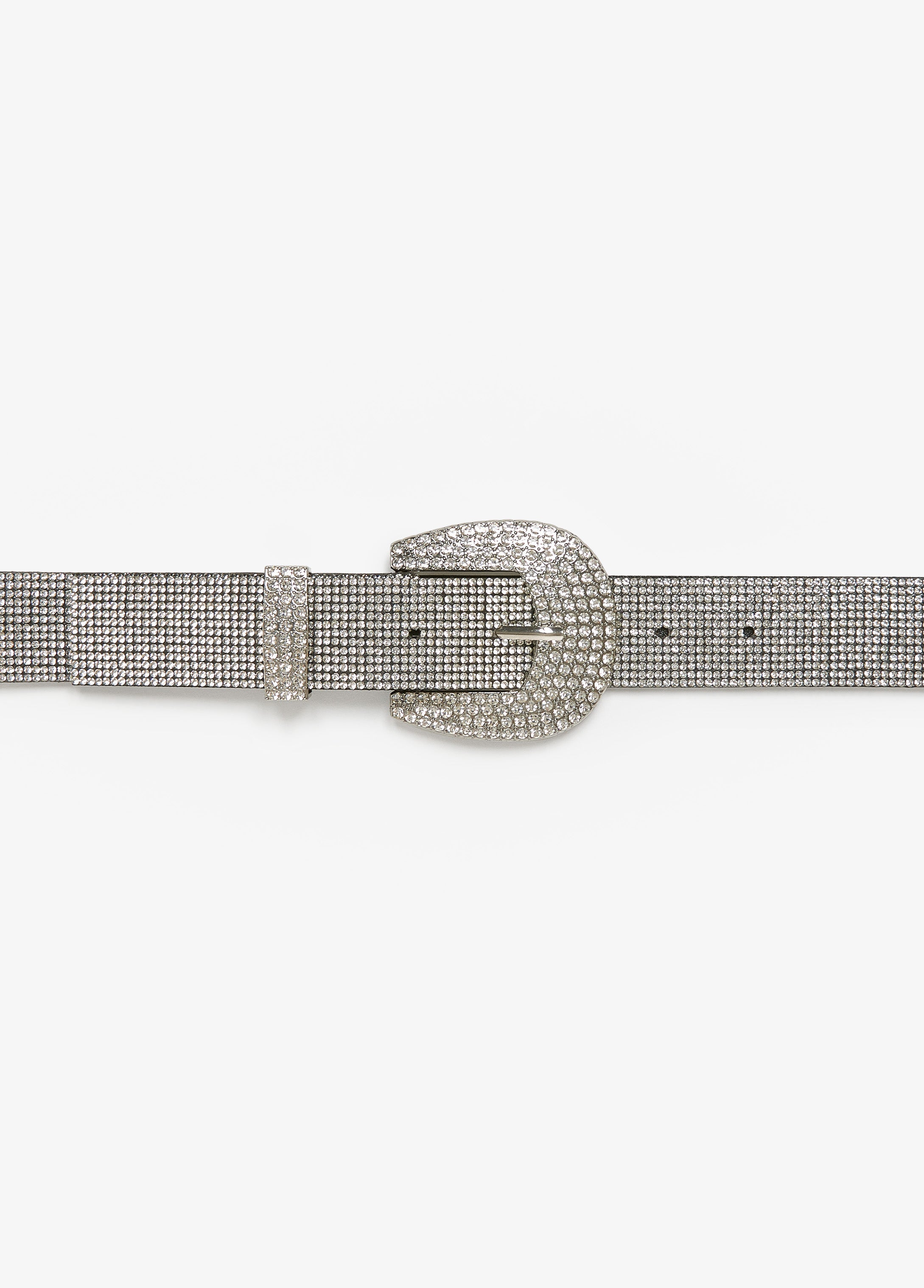 Crystal Waist Belt Silver | Ashley Stewart