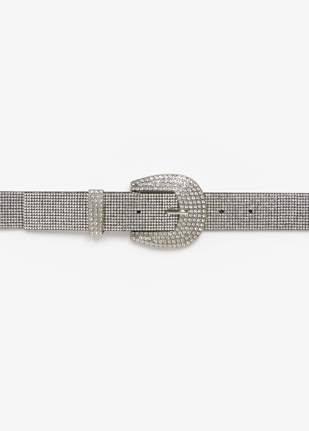Crystal Waist Belt Silver | Ashley Stewart
