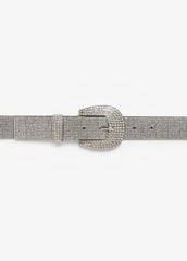 Crystal Waist Belt Silver | Ashley Stewart