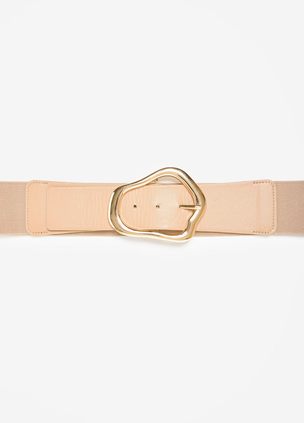 Sculpted Buckle Faux Leather Belt Caramel | Ashley Stewart