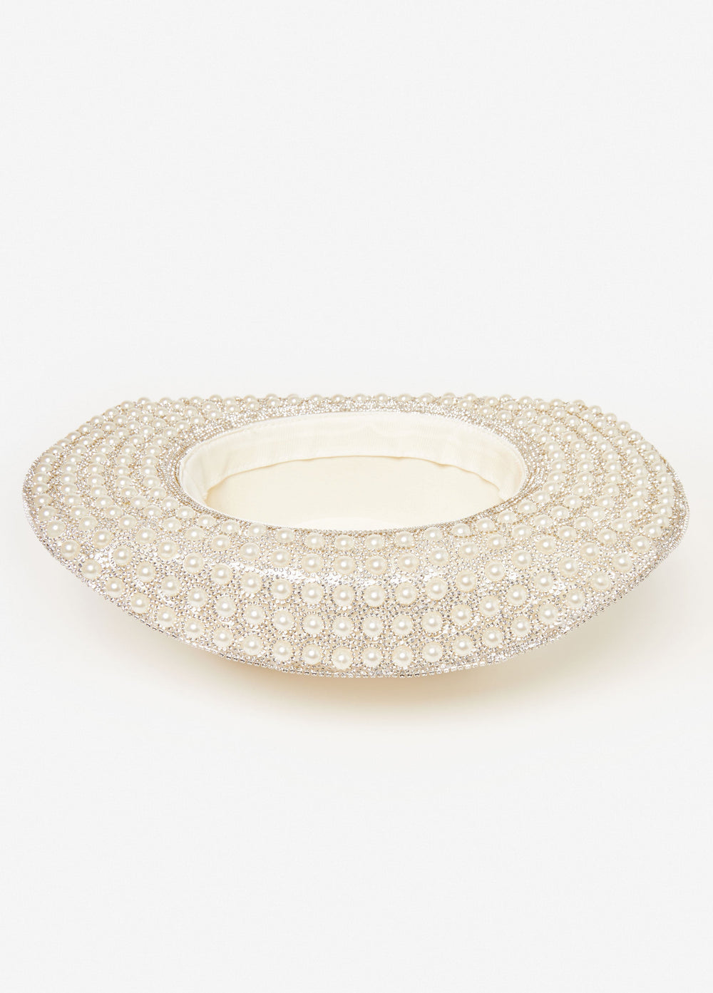 Trendy Accessory Felt Rhinestone Crystal Pearl Cowboy Hats Fedora White | Ashley Stewart