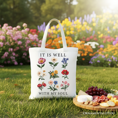 It Is Well With My Soul Tote Bag Black Handle | Ashley Stewart