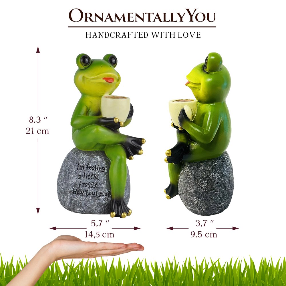Coffee Frog Garden Statue Multi | Ashley Stewart