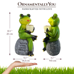 Coffee Frog Garden Statue Multi | Ashley Stewart