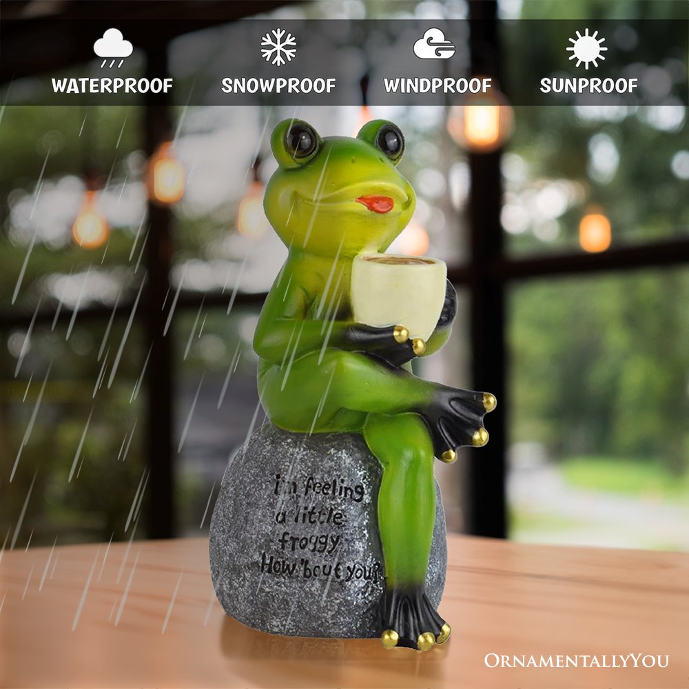 Coffee Frog Garden Statue Multi | Ashley Stewart