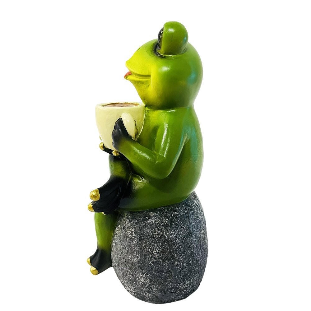 Coffee Frog Garden Statue Multi | Ashley Stewart