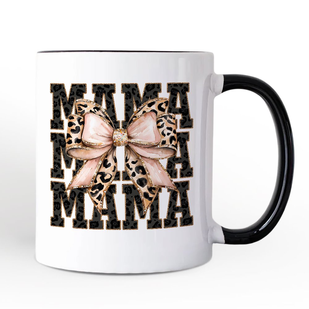 Glittered Leopard Mama Mug White | Ashley Stewart