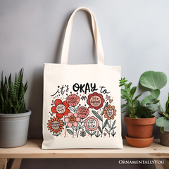 Its Okay Canvas Tote Bag White | Ashley Stewart