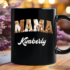 Cow Print Mama Ceramic Mug Black | Ashley Stewart