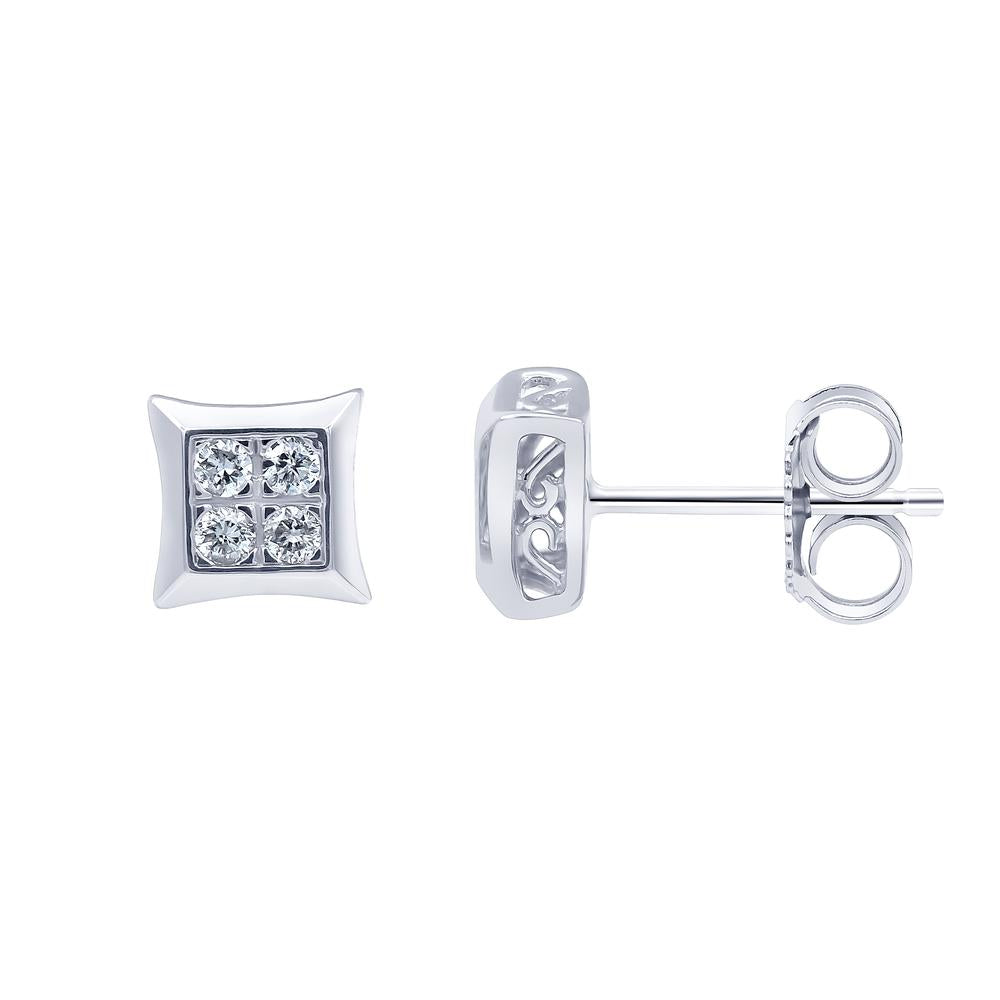0.25 Carat Bezet Set Lab Grown Diamond Stud Earrings  | Ashley Stewart