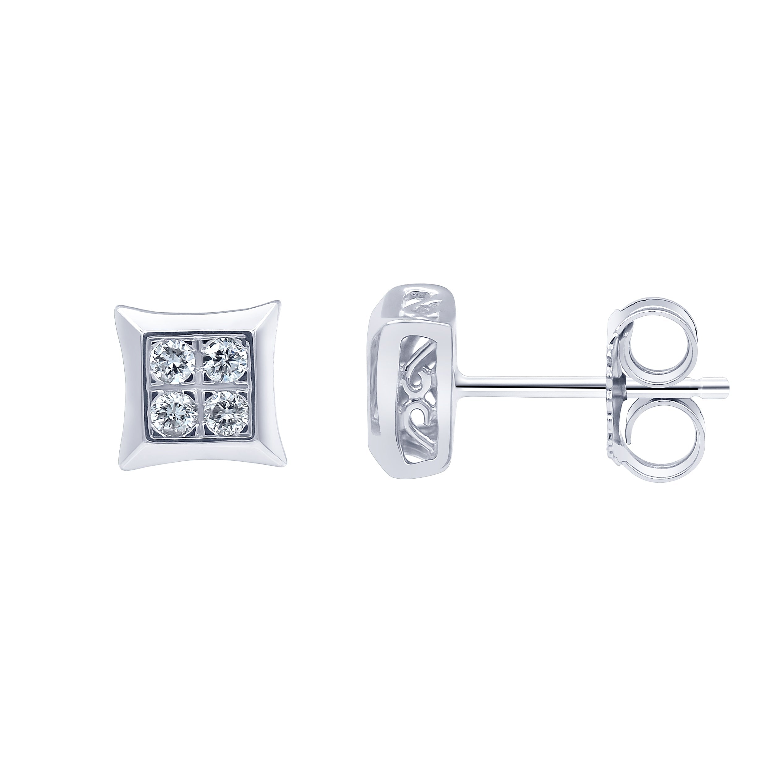 0.25 Carat Bezet Set Lab Grown Diamond Stud Earrings  | Ashley Stewart
