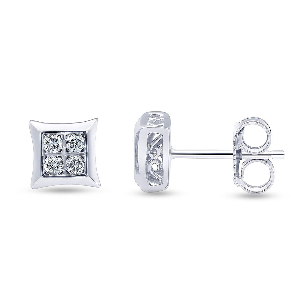 0.25 Carat Bezet Set Lab Grown Diamond Stud Earrings  | Ashley Stewart