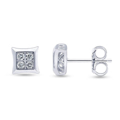 0.25 Carat Bezet Set Lab Grown Diamond Stud Earrings  | Ashley Stewart