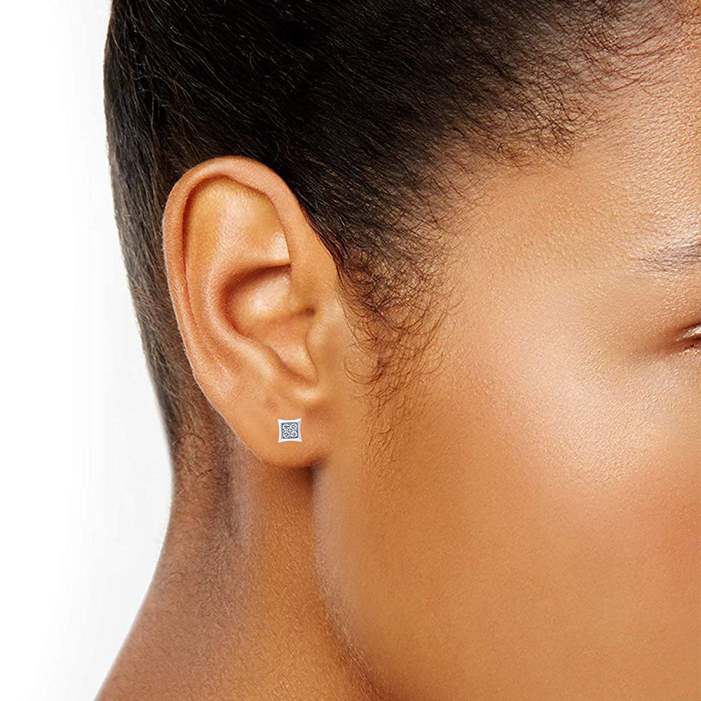 0.25 Carat Bezet Set Lab Grown Diamond Stud Earrings  | Ashley Stewart