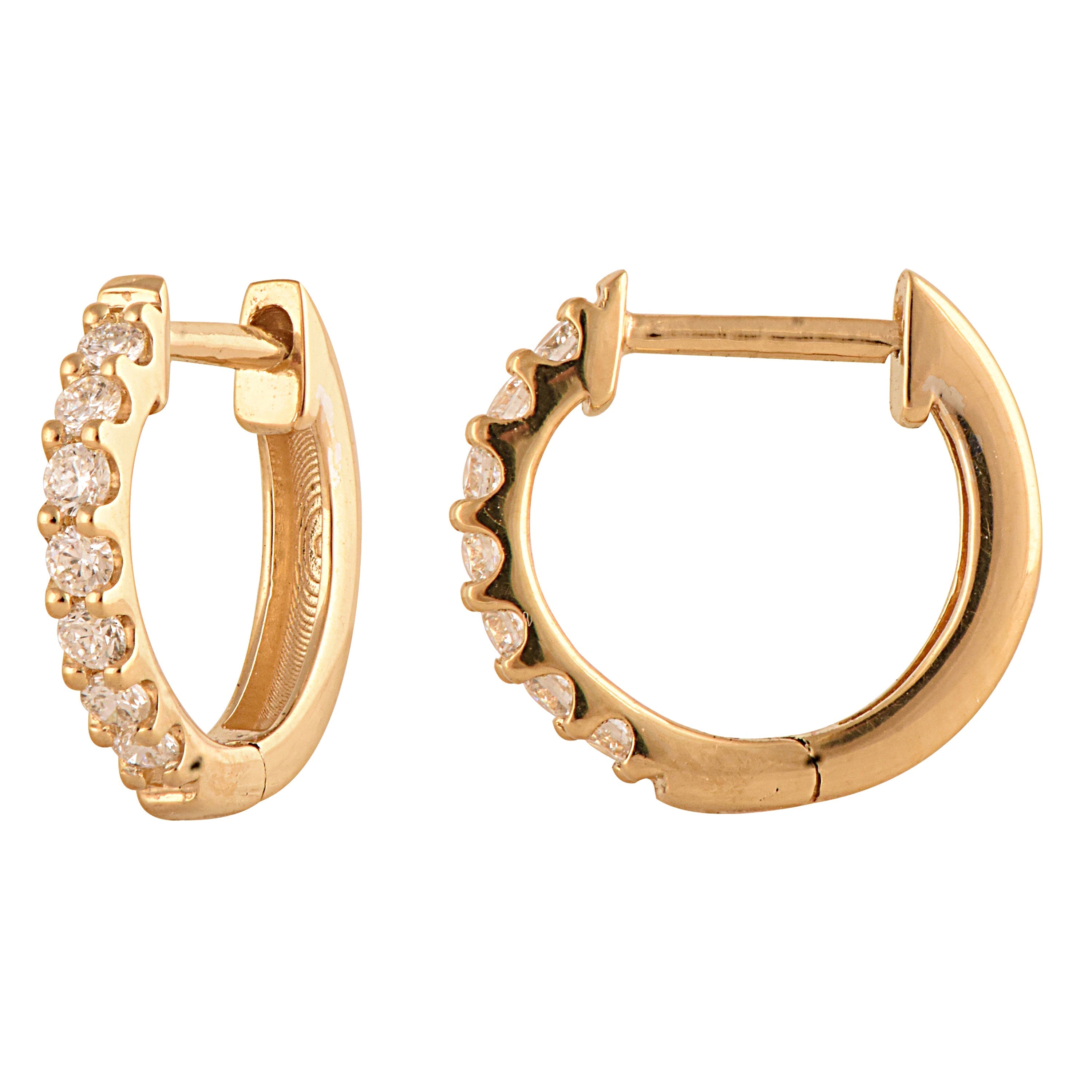 0.15 Carat Lab Grown Diamond Huggie Hoop Hinged Earrings  | Ashley Stewart