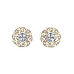 0.10 Carat Miracle Set Lab Grown Diamond Stud Earrings Yellow | Ashley Stewart