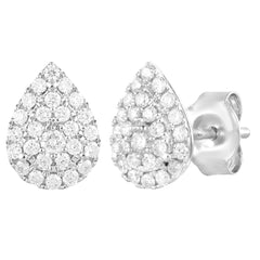 0.33 Carat Lab Grown Pear Shaped Diamond Stud Earrings  | Ashley Stewart