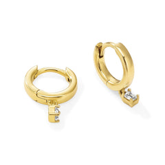 1 Carat Round Cut Lab Grown Diamond Huggie Hoop Earrings  | Ashley Stewart