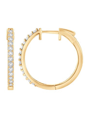 0.50 Carat Lab Grown Diamond Huggie Hinged Hoop Earrings  | Ashley Stewart