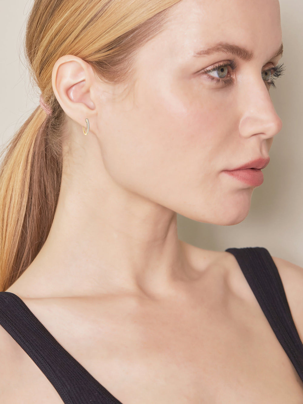 0.50 Carat Lab Grown Diamond Huggie Hinged Hoop Earrings  | Ashley Stewart