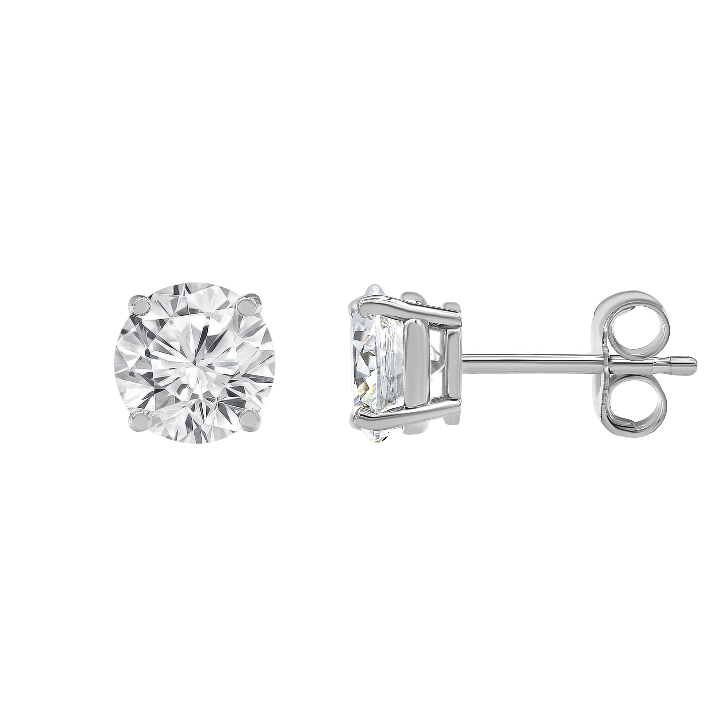 0.50 Carat Round Cut Lab Grown Diamond Stud Earrings  | Ashley Stewart