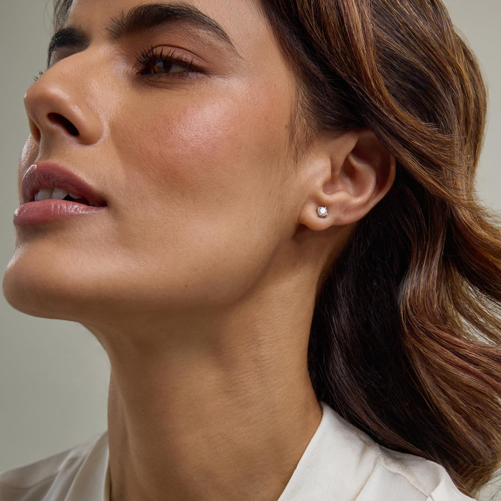 0.50 Carat Round Cut Lab Grown Diamond Stud Earrings  | Ashley Stewart