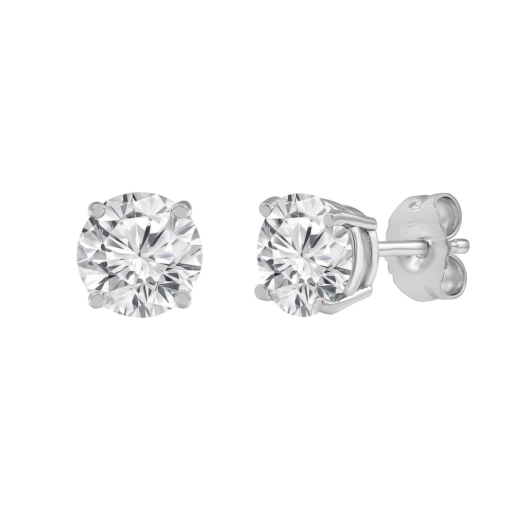 0.50 Carat Round Cut Lab Grown Diamond Stud Earrings  | Ashley Stewart