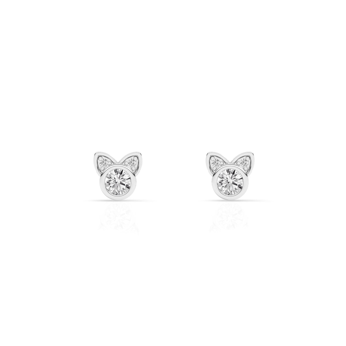 0.25 Carat Cat Shaped Lab Grown Diamond Stud Earrings  | Ashley Stewart