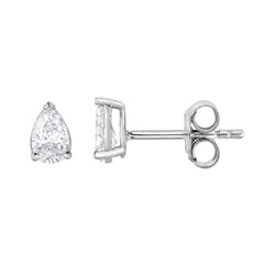 0.50 Carat Pear Cut Lab Grown Diamond Stud Earrings  | Ashley Stewart