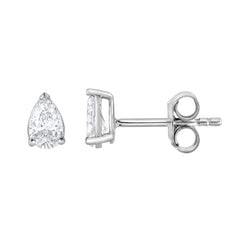 0.50 Carat Pear Cut Lab Grown Diamond Stud Earrings  | Ashley Stewart