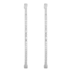 0.75 Carat Lab Grown Diamond Hinged Hoop Sterling Silver Earrings  | Ashley Stewart