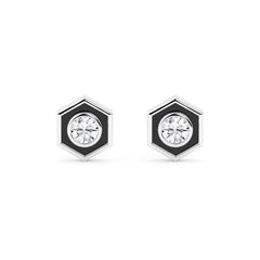 0.50 Carat Hexagon Lab Grown Diamond Stud Earrings  | Ashley Stewart