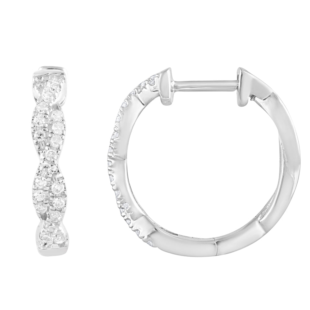 0.25 Carat Lab Grown Diamond Infinity Hoop Earrings  | Ashley Stewart