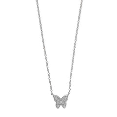 0.10 Carat Lab Grown Diamond Butterfly Pendant Necklace  | Ashley Stewart