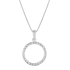 0.33 Carat Lab Grown Circle Of Life Diamond Pendant Necklace In Sterli  | Ashley Stewart