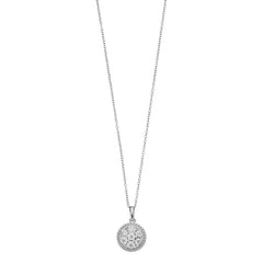 0.25 Carat Lab Grown Diamond Cluster Pendant Necklace White | Ashley Stewart