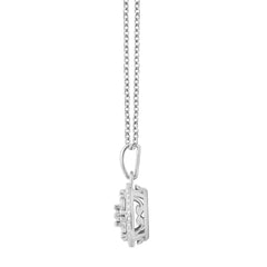 0.25 Carat Lab Grown Diamond Cluster Pendant Necklace White | Ashley Stewart