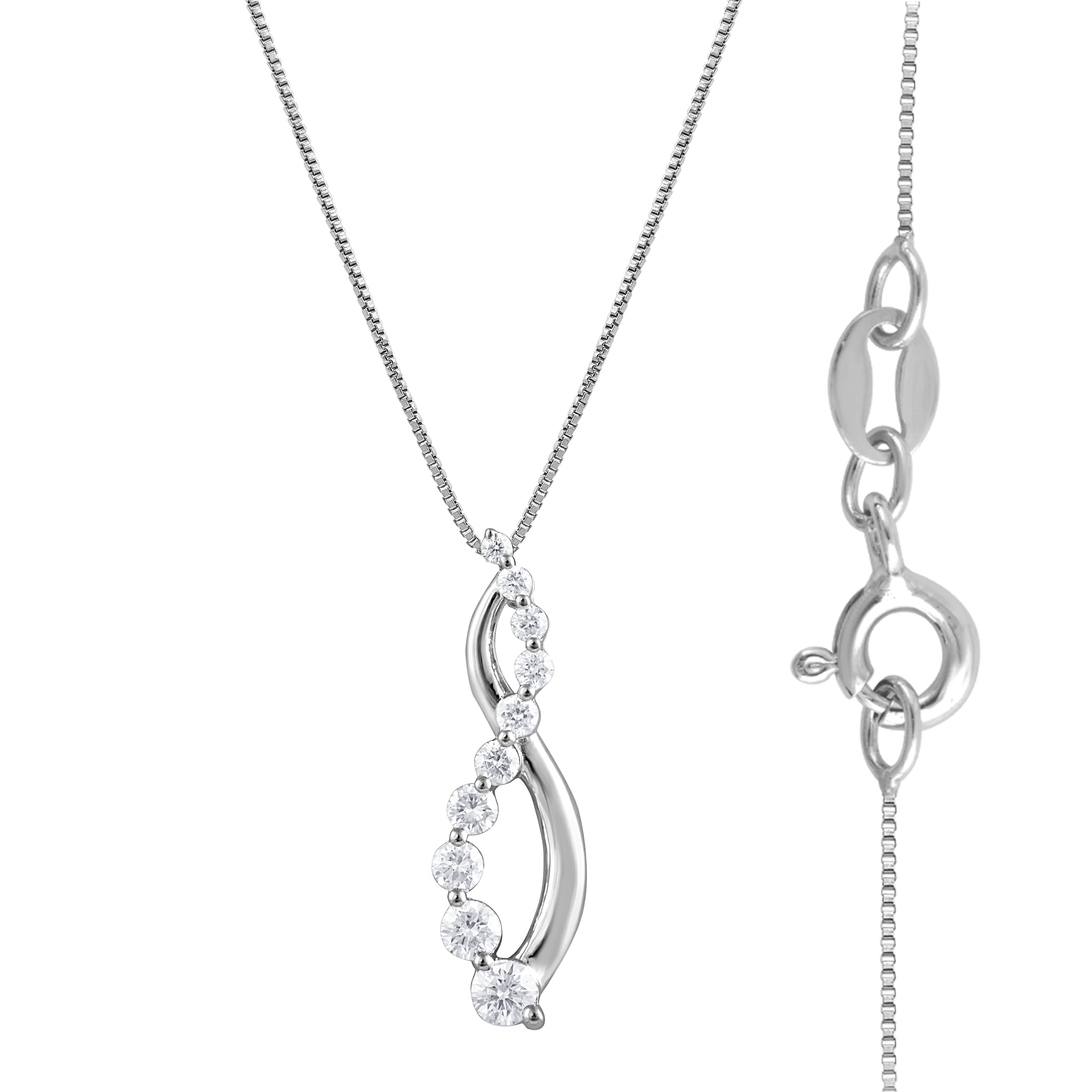 0.25 Carat Lab Grown Diamond Infinity Pendant Necklace  | Ashley Stewart