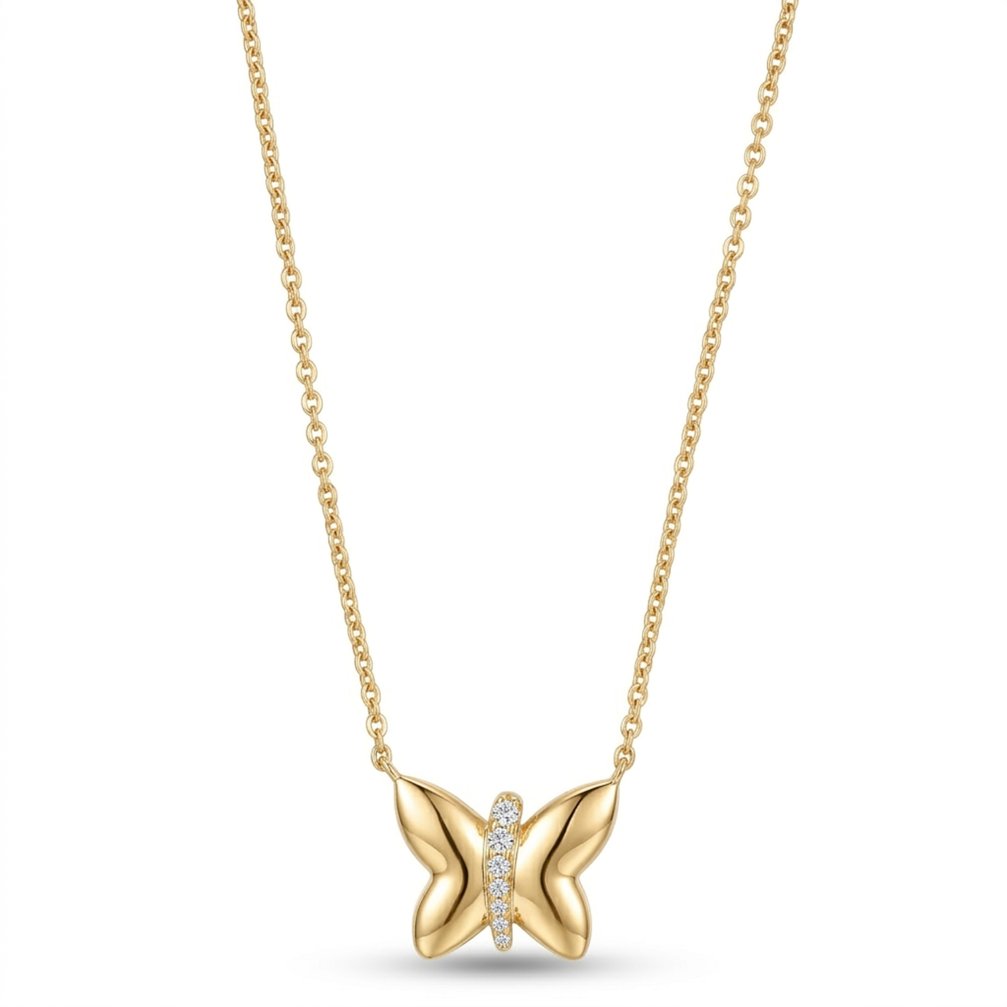 0.10 Carat Lab Grown Diamond Butterfly Necklace  | Ashley Stewart