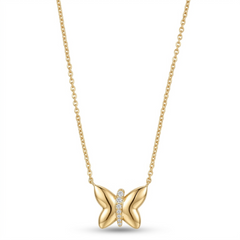 0.10 Carat Lab Grown Diamond Butterfly Necklace  | Ashley Stewart