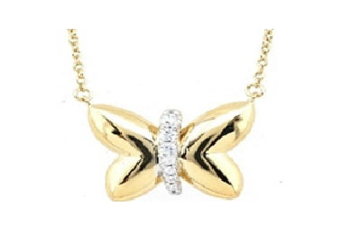 0.10 Carat Lab Grown Diamond Butterfly Necklace  | Ashley Stewart