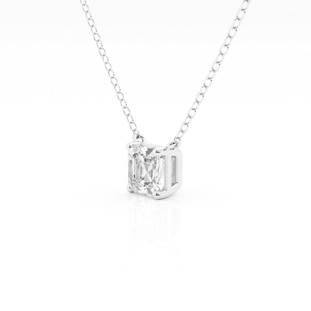 1 Carat Lab Grown Princess Diamond Pendant Necklace In Sterling Silver  | Ashley Stewart