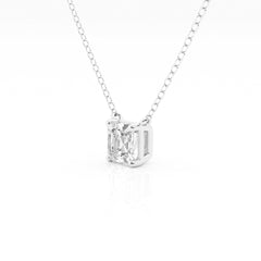 1 Carat Lab Grown Princess Diamond Pendant Necklace In Sterling Silver  | Ashley Stewart