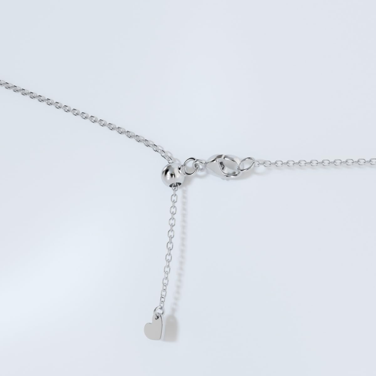1 Carat Lab Grown Princess Diamond Pendant Necklace In Sterling Silver  | Ashley Stewart