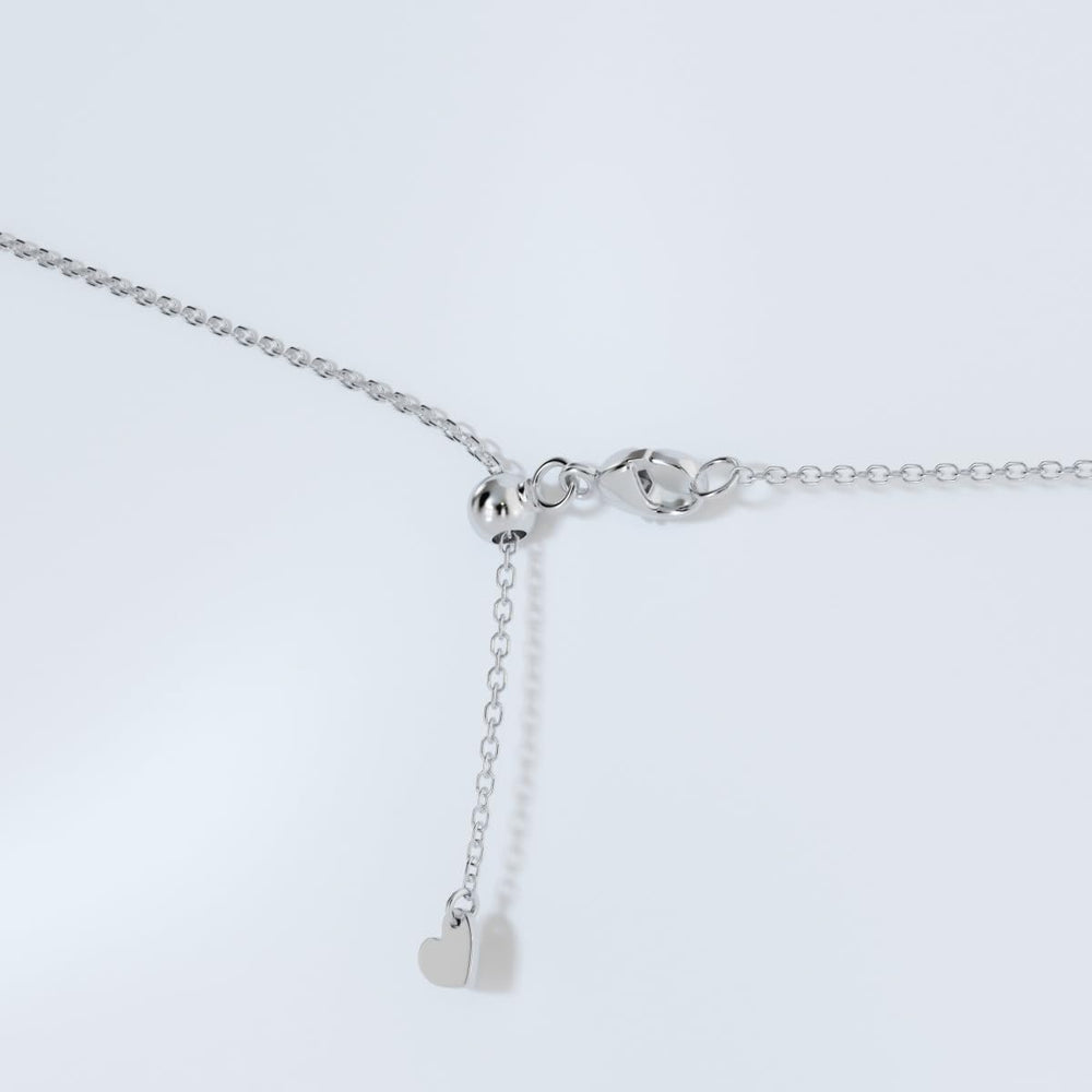 1 Carat Lab Grown Princess Diamond Pendant Necklace In Sterling Silver  | Ashley Stewart