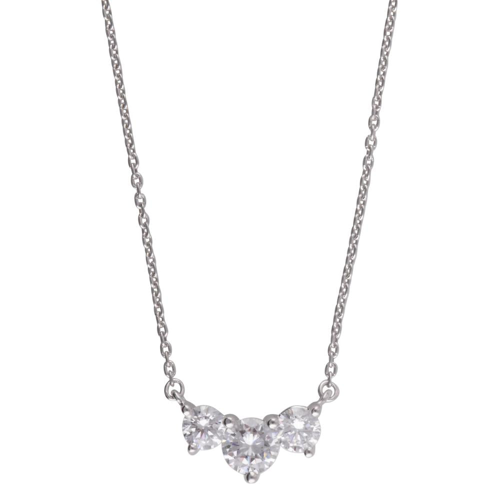 1 Carat Lab Grown Diamond 3 Stone Pendant Necklace In Sterling Silver  | Ashley Stewart